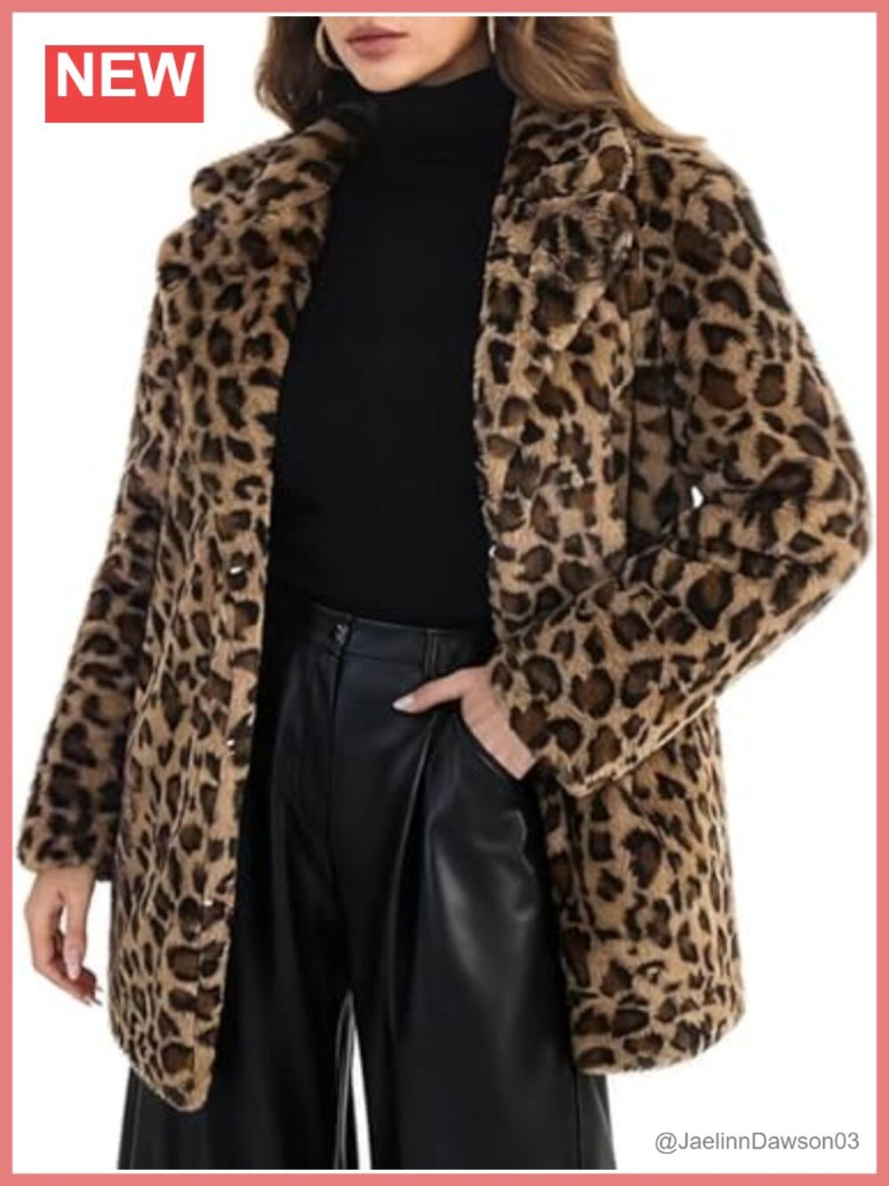 Faux Fur Coat Fuzzy Fleece Lapel Collar Longline Jacket